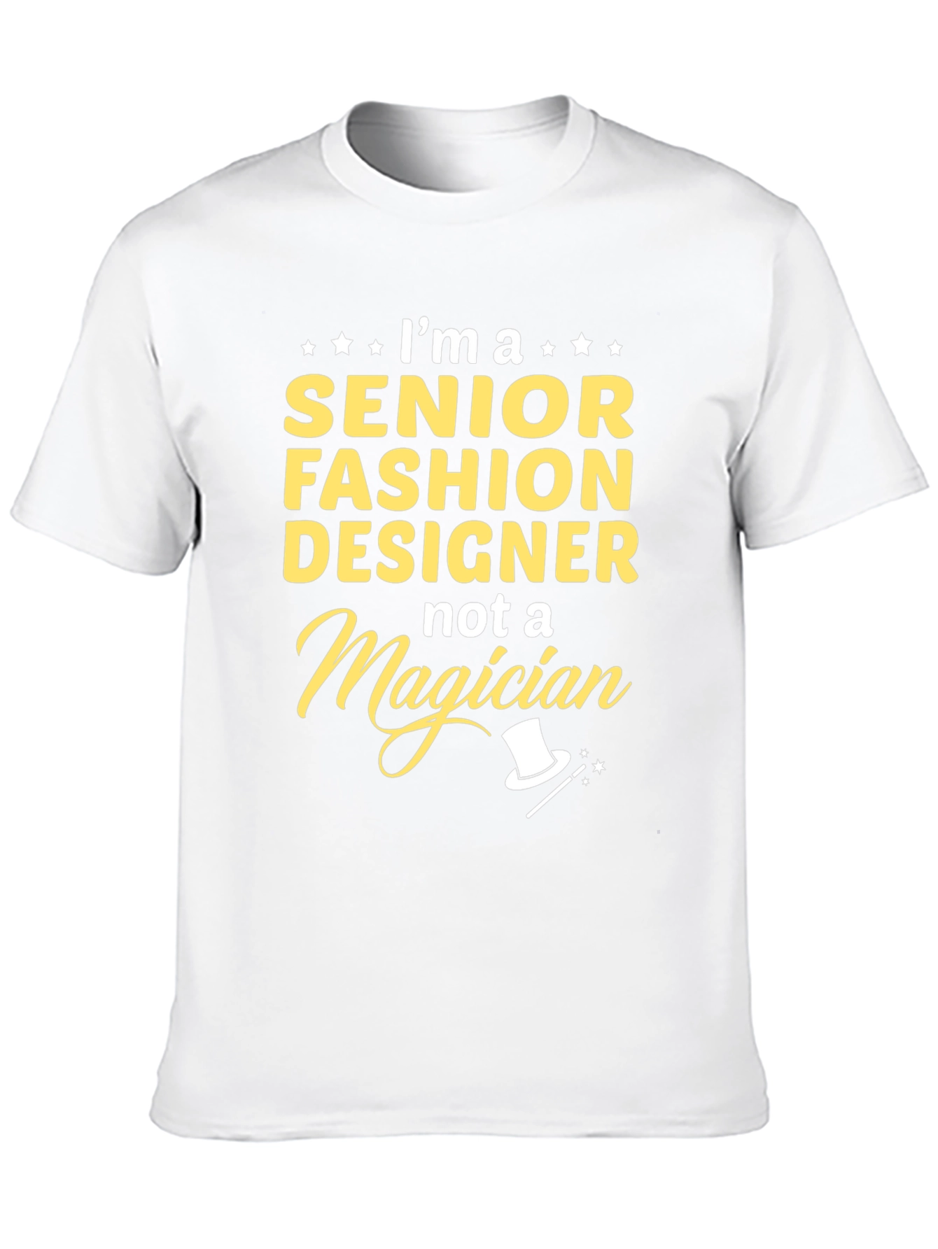 Senior Fashion Designer T-Shirt Funny Magician Graphic Tee