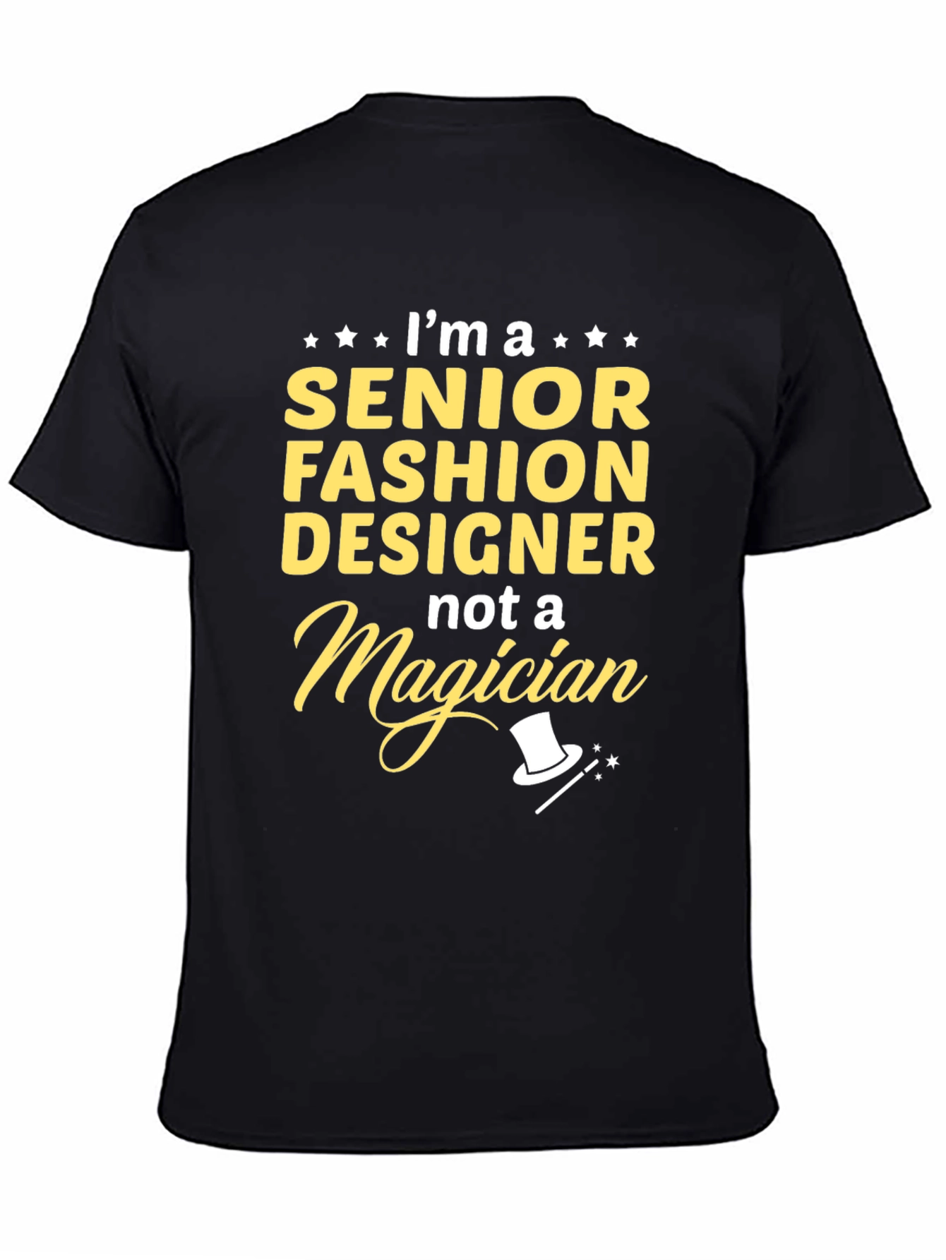Senior Fashion Designer T-Shirt Funny Magician Graphic Tee