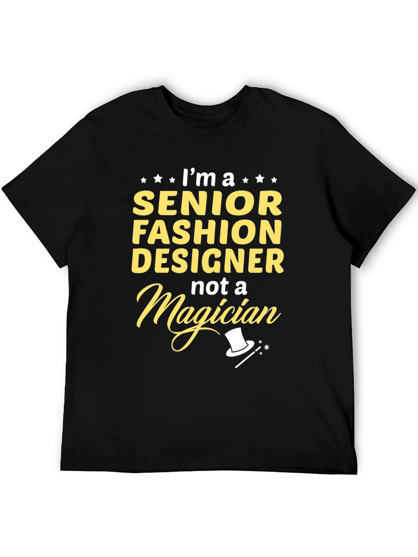 Senior Fashion Designer T-Shirt Funny Magician Graphic Tee