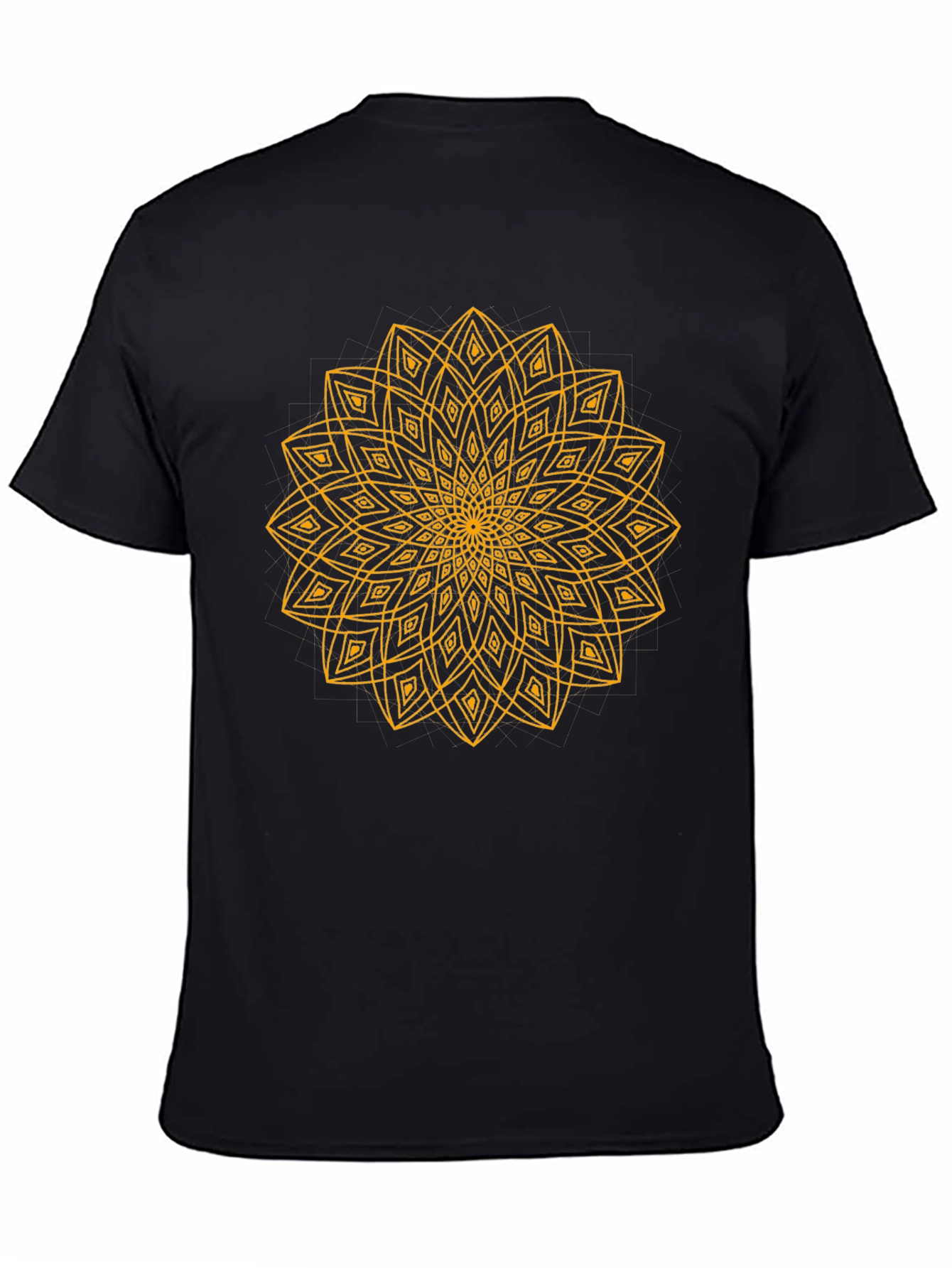 Geometric Mandala T-Shirt - Black