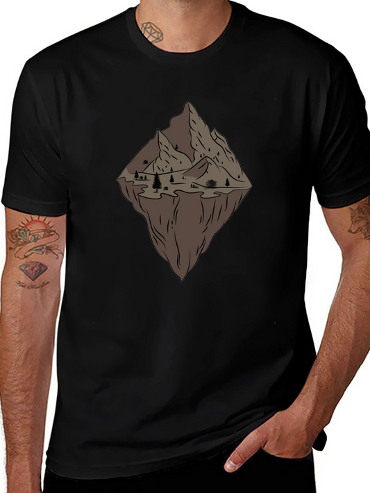 Mountain Graphic Tee - Black Casual Comfort