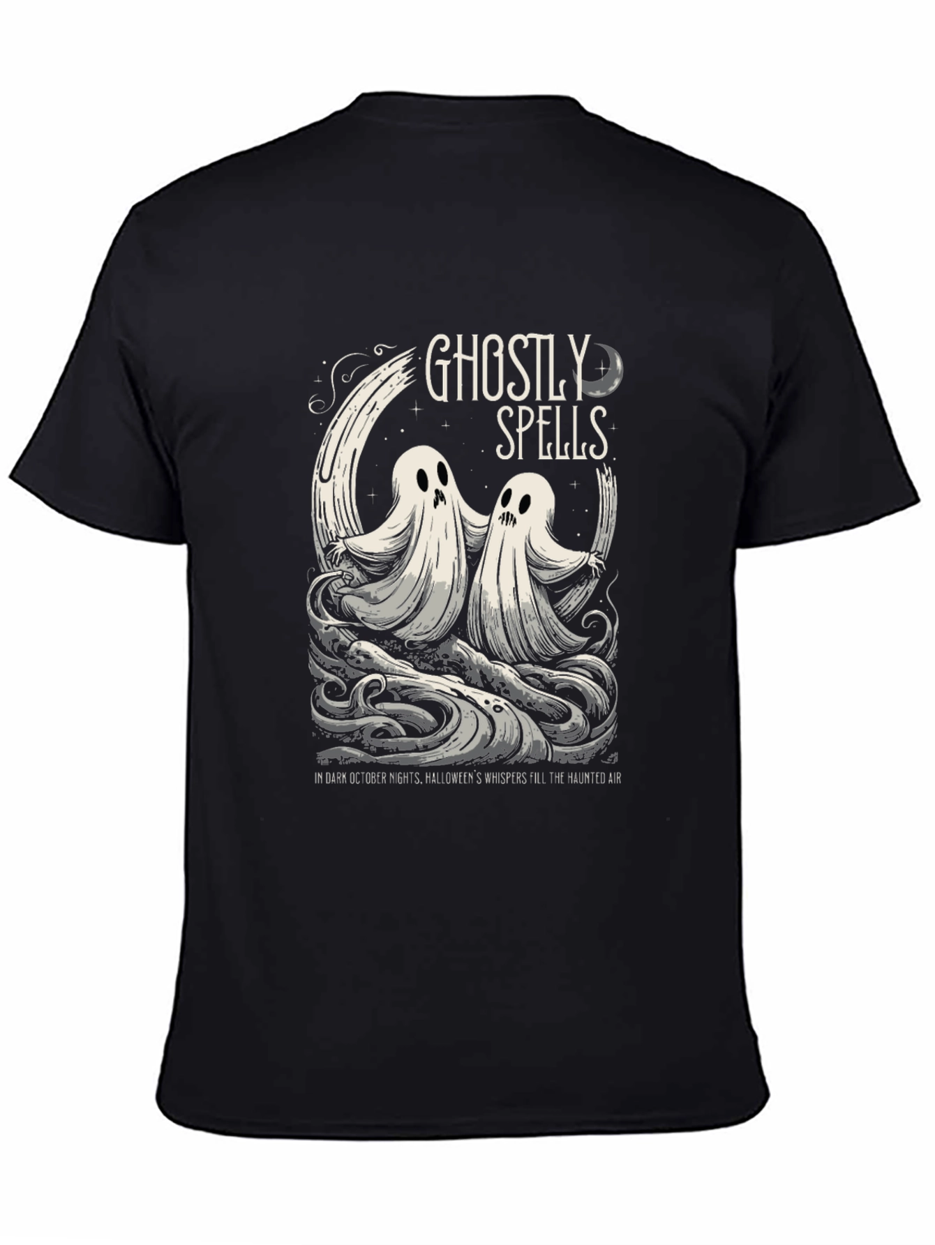 Ghostly Spells Graphic Tee - Halloween Shirt