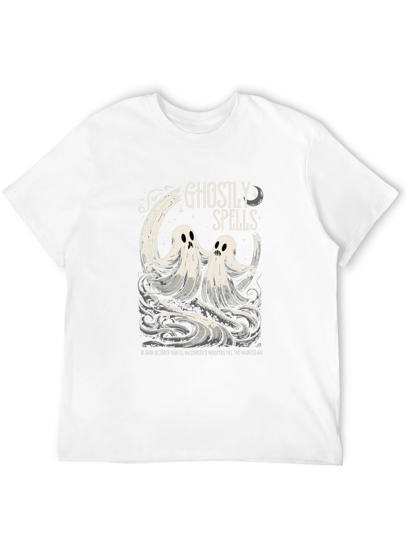 Ghostly Spells Graphic Tee - Halloween Shirt