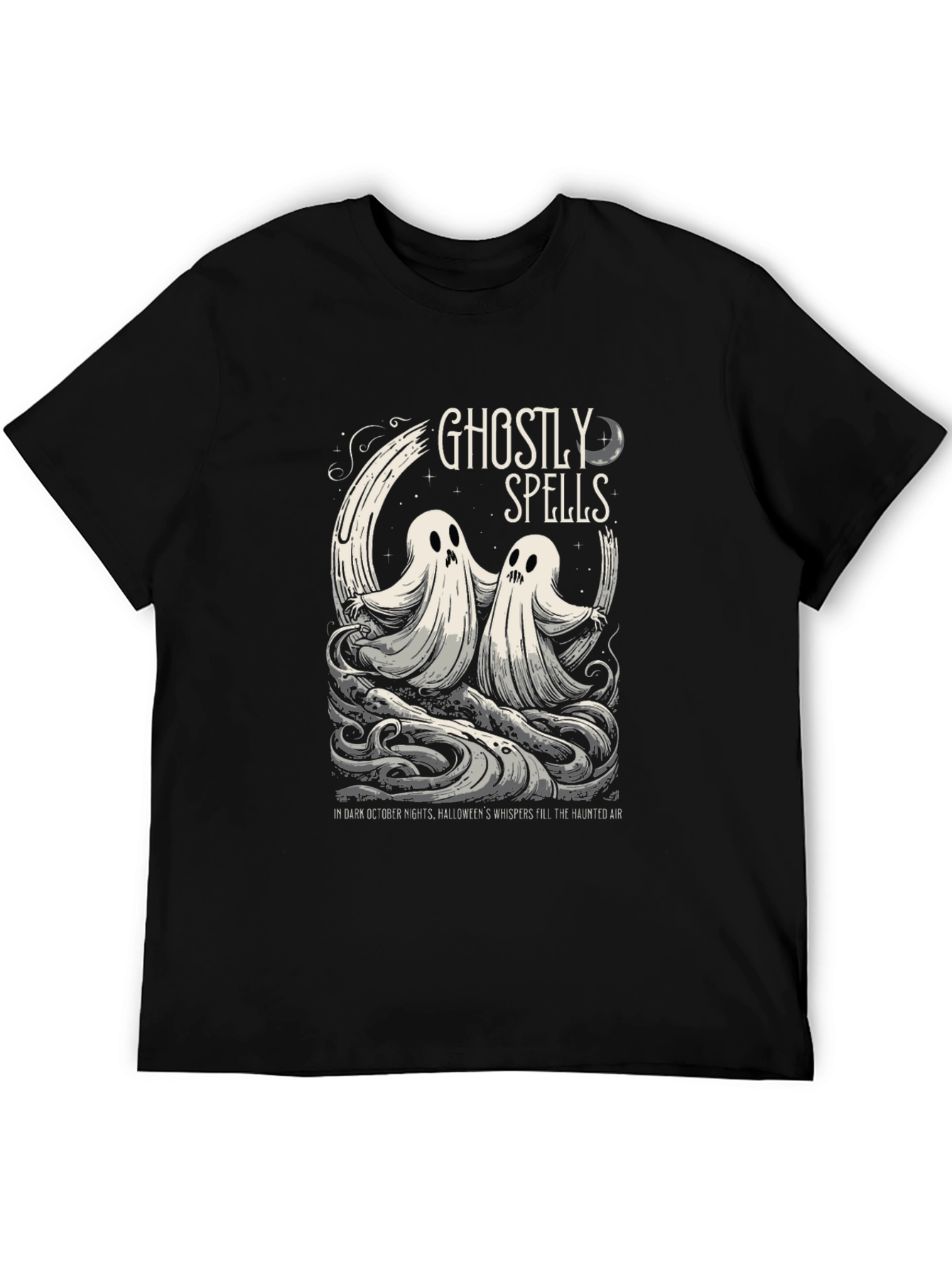 Ghostly Spells Graphic Tee - Halloween Shirt