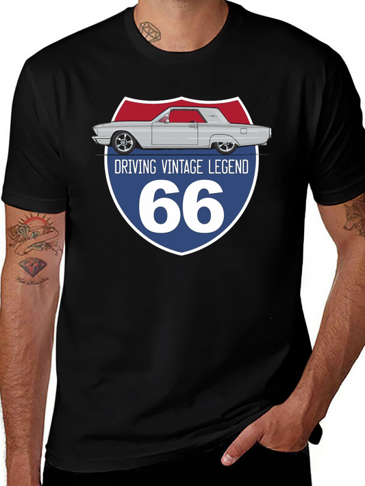 Vintage Legend Route 66 Car T-Shirt