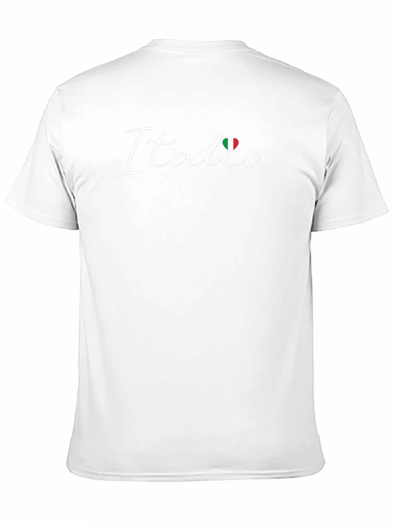 Italia Heart Flag Graphic Black T-Shirt