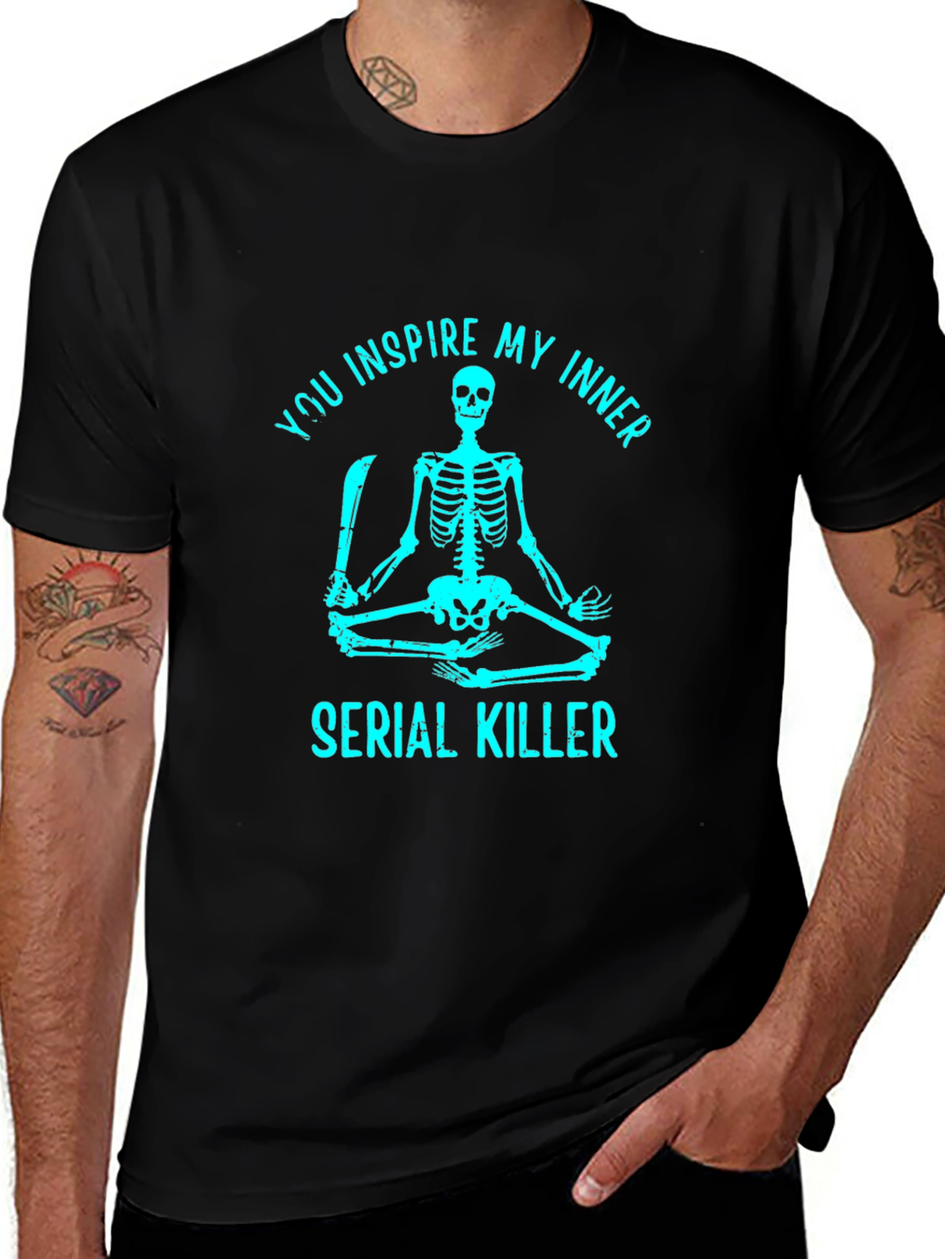 Inspire My Inner Serial Killer Skeleton Graphic Tee