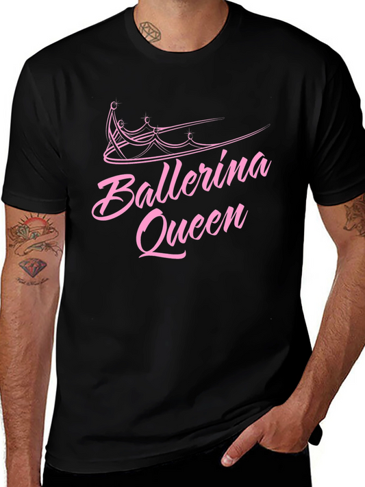 Ballerina Queen Black Graphic T-Shirt