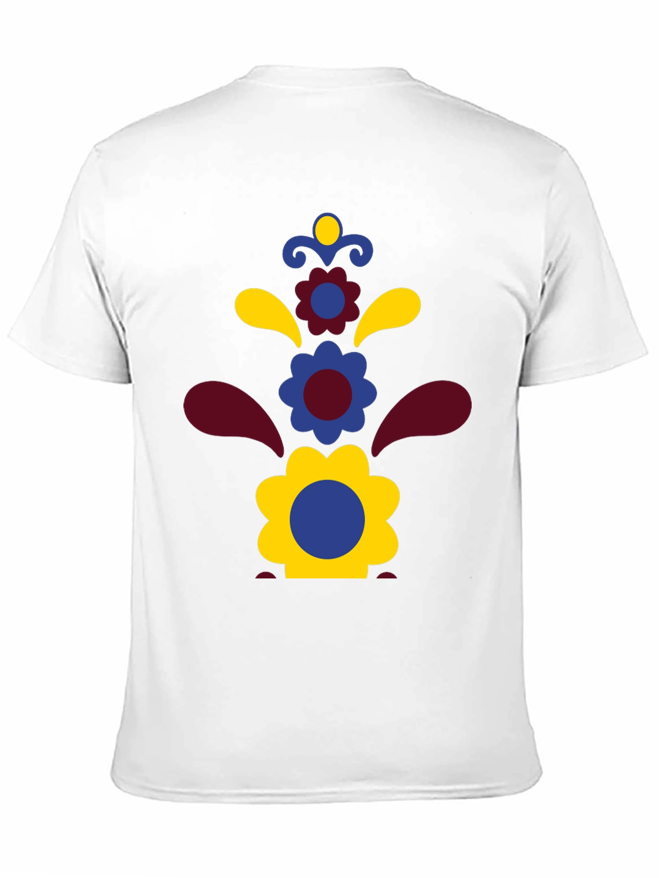 Floral Pattern Black T-Shirt