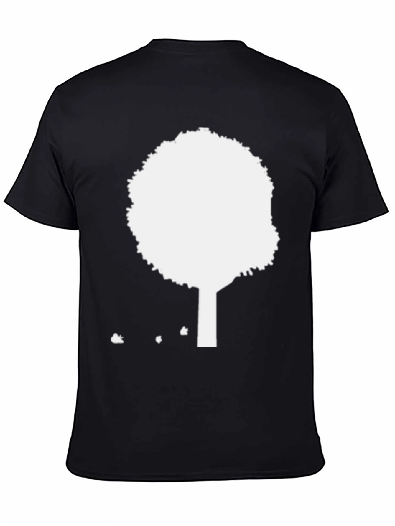 Modern Tree Graphic Tee - Black Cotton Casual Shirt