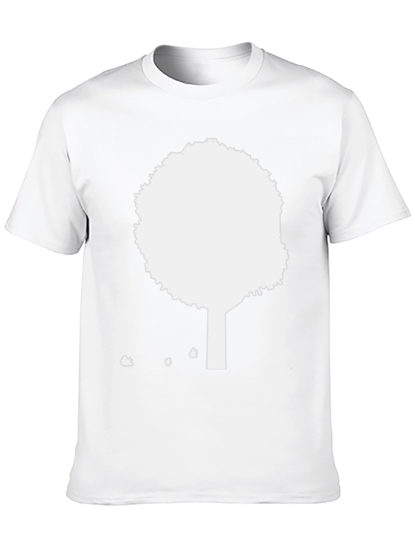 Modern Tree Graphic Tee - Black Cotton Casual Shirt
