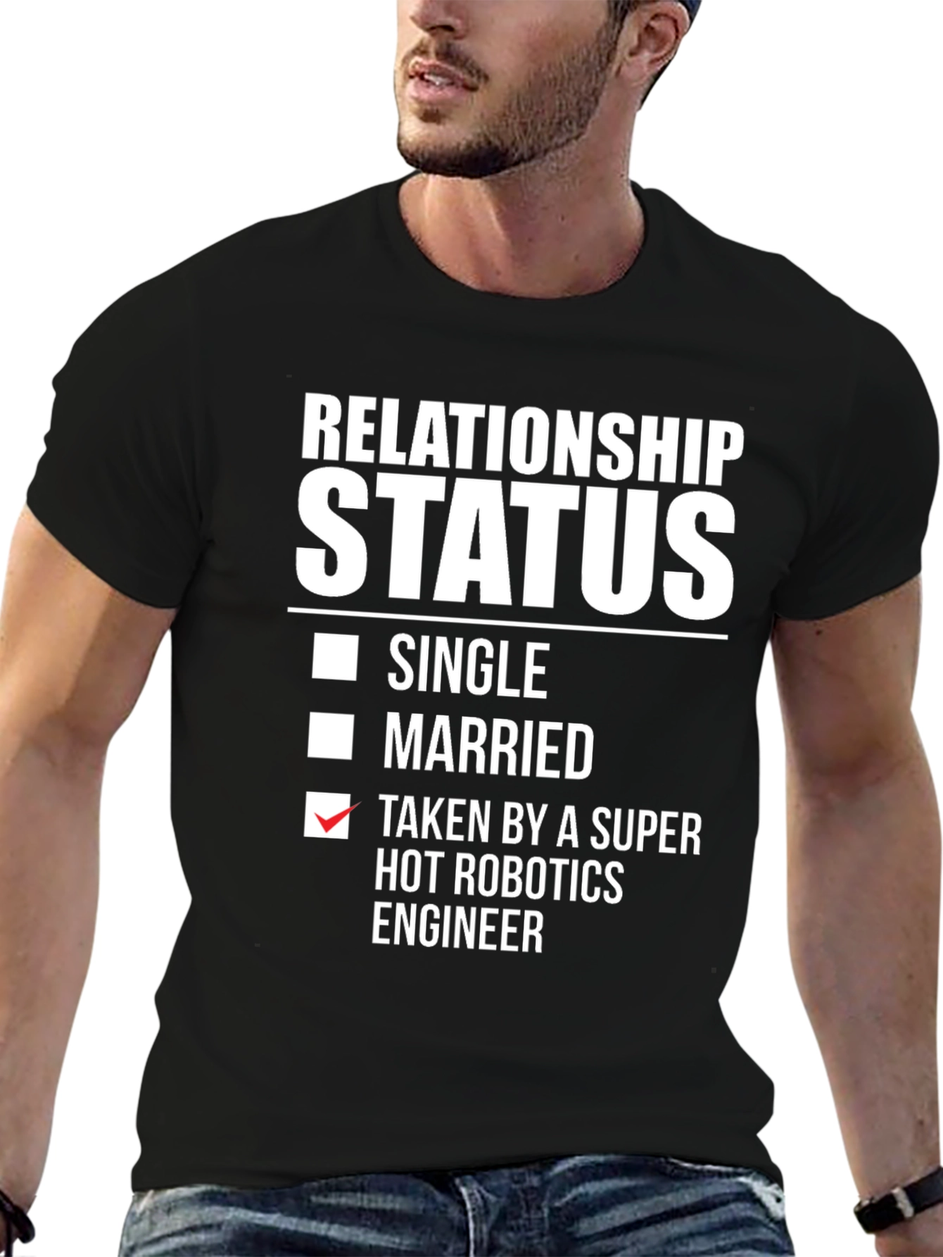 Funny Relationship Status Robotics Engineer T-Shirt
