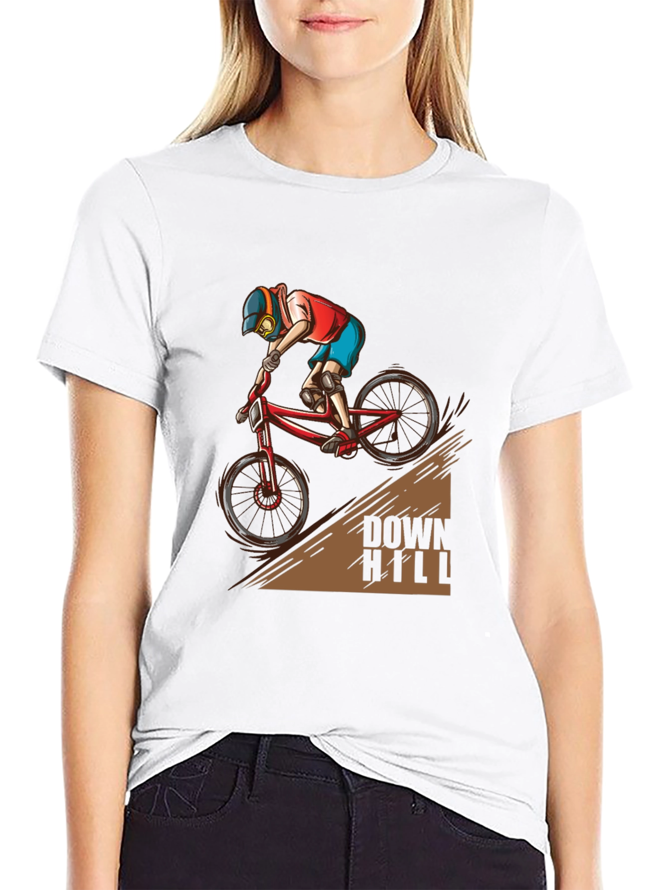 Downhill Biker T-Shirt - Extreme Sports Graphic Tee