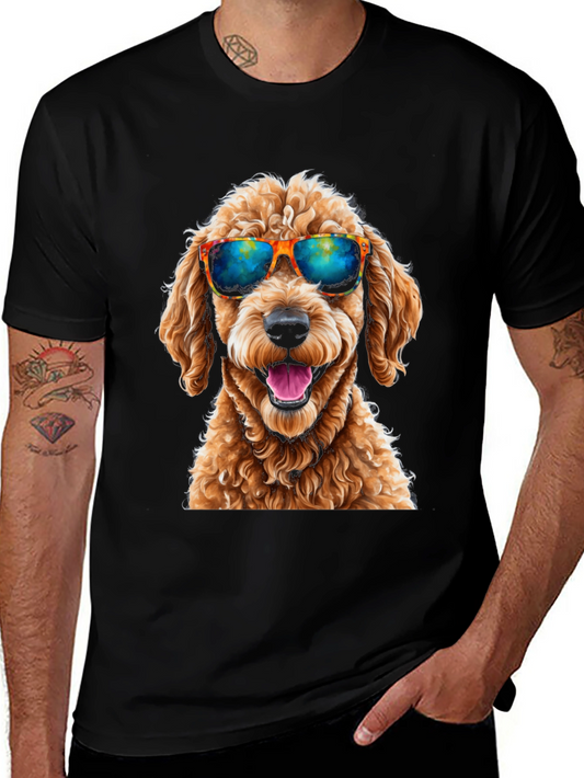 Cool Dog T-Shirt - Sunglasses Goldendoodle Graphic Tee