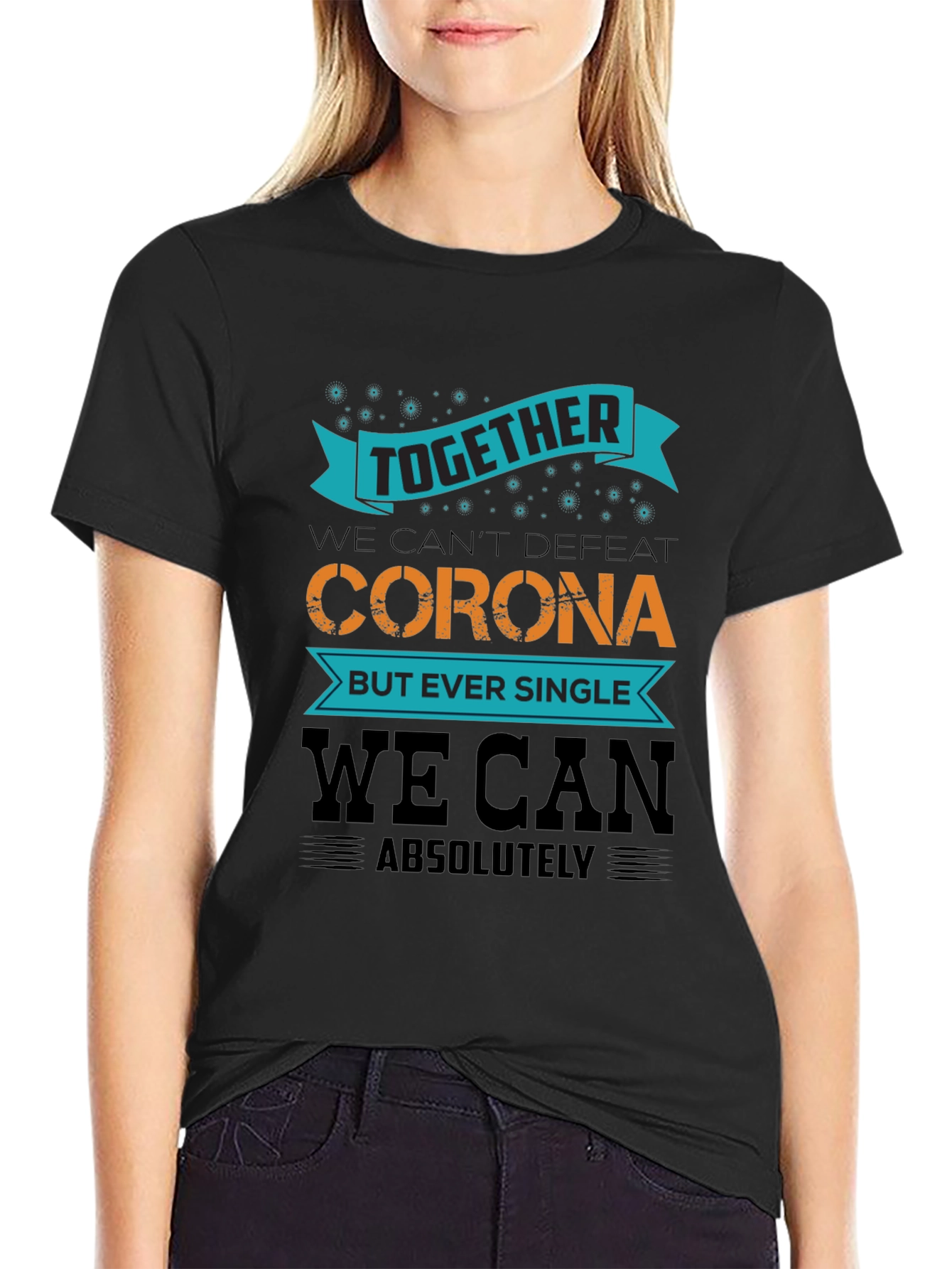 Together We Can Black T-Shirt