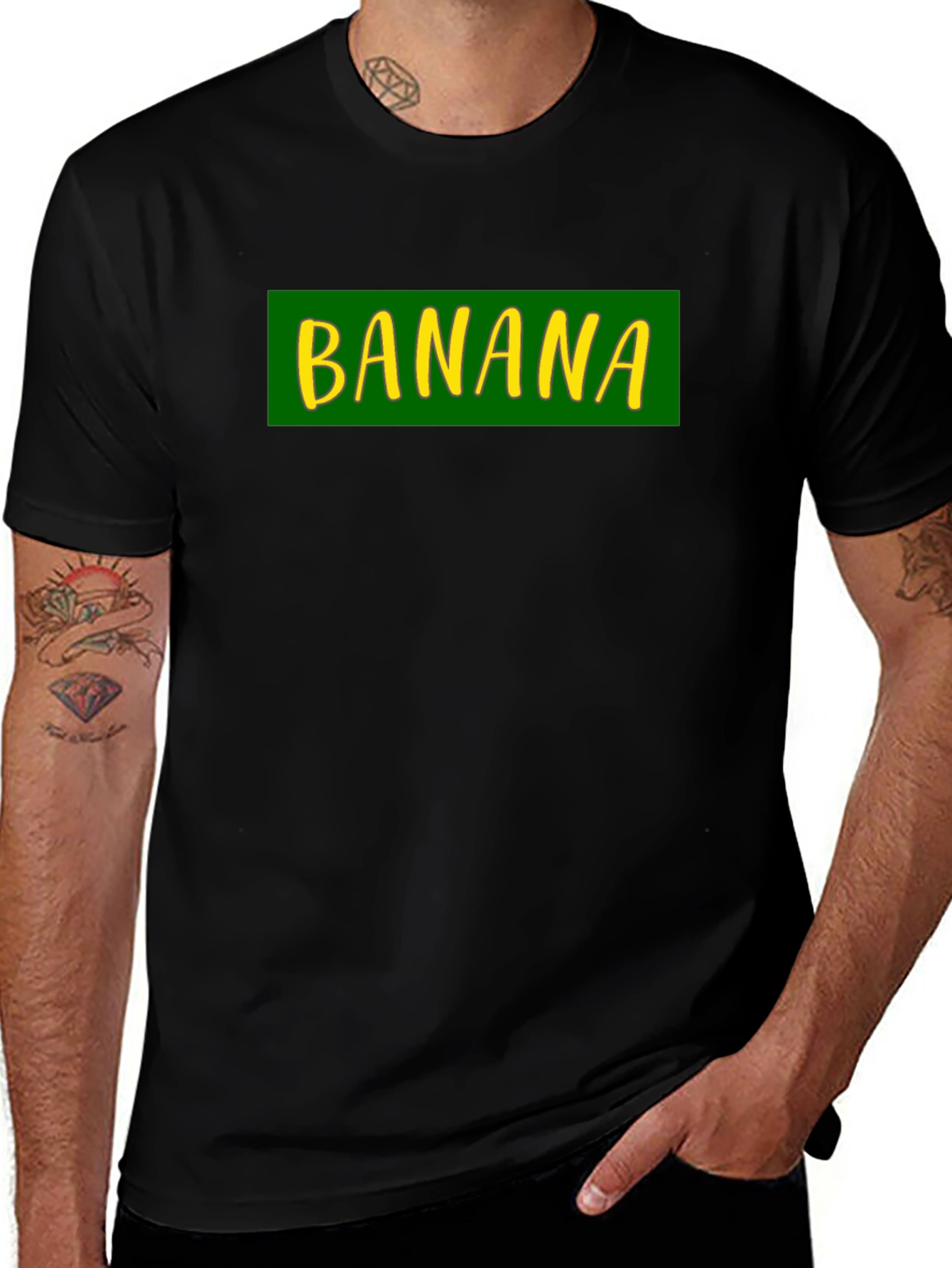 Banana Graphic Black T-Shirt