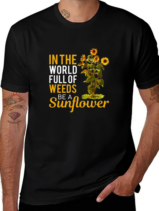 Be a Sunflower Graphic T-Shirt - Black