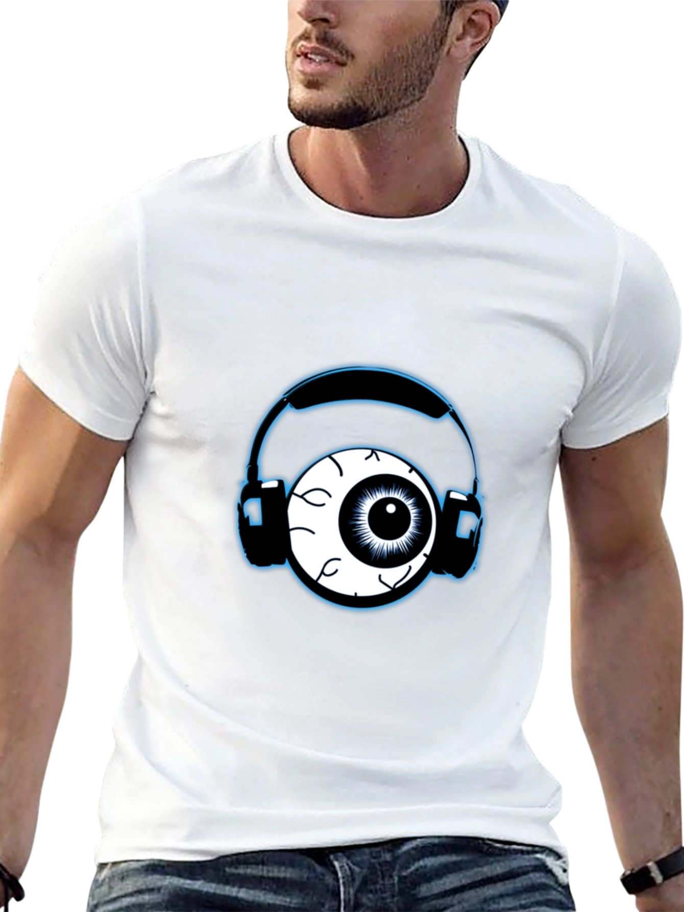 Eye See Music Graphic T-Shirt - Cool Design