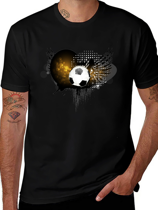 Soccer Ball Graphic T-Shirt - Black