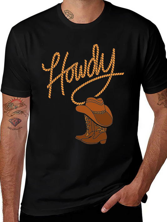 Howdy Cowboy Boot T-Shirt - Western Style Tee