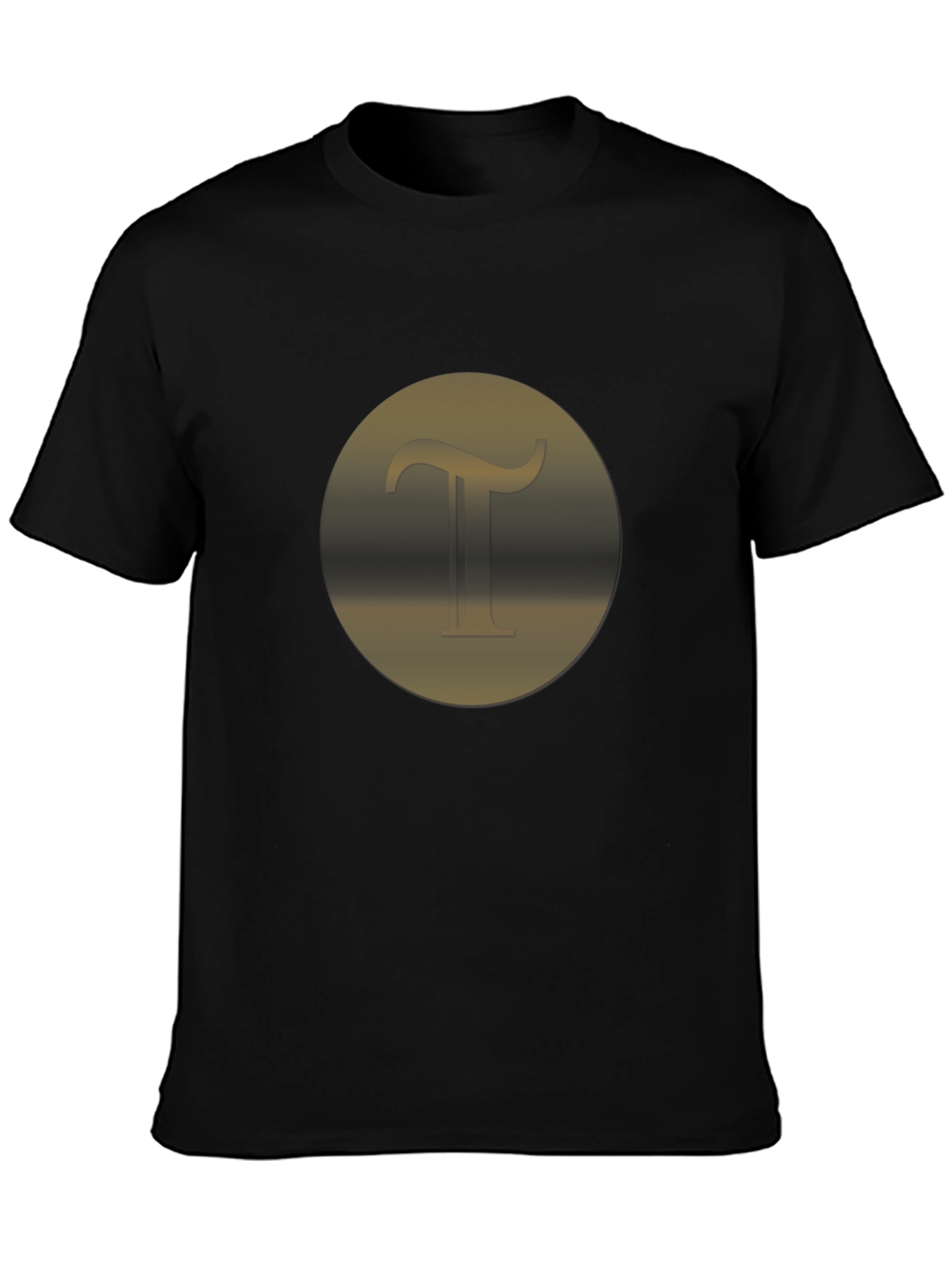 Stylish Black T-Shirt with Initial T Design