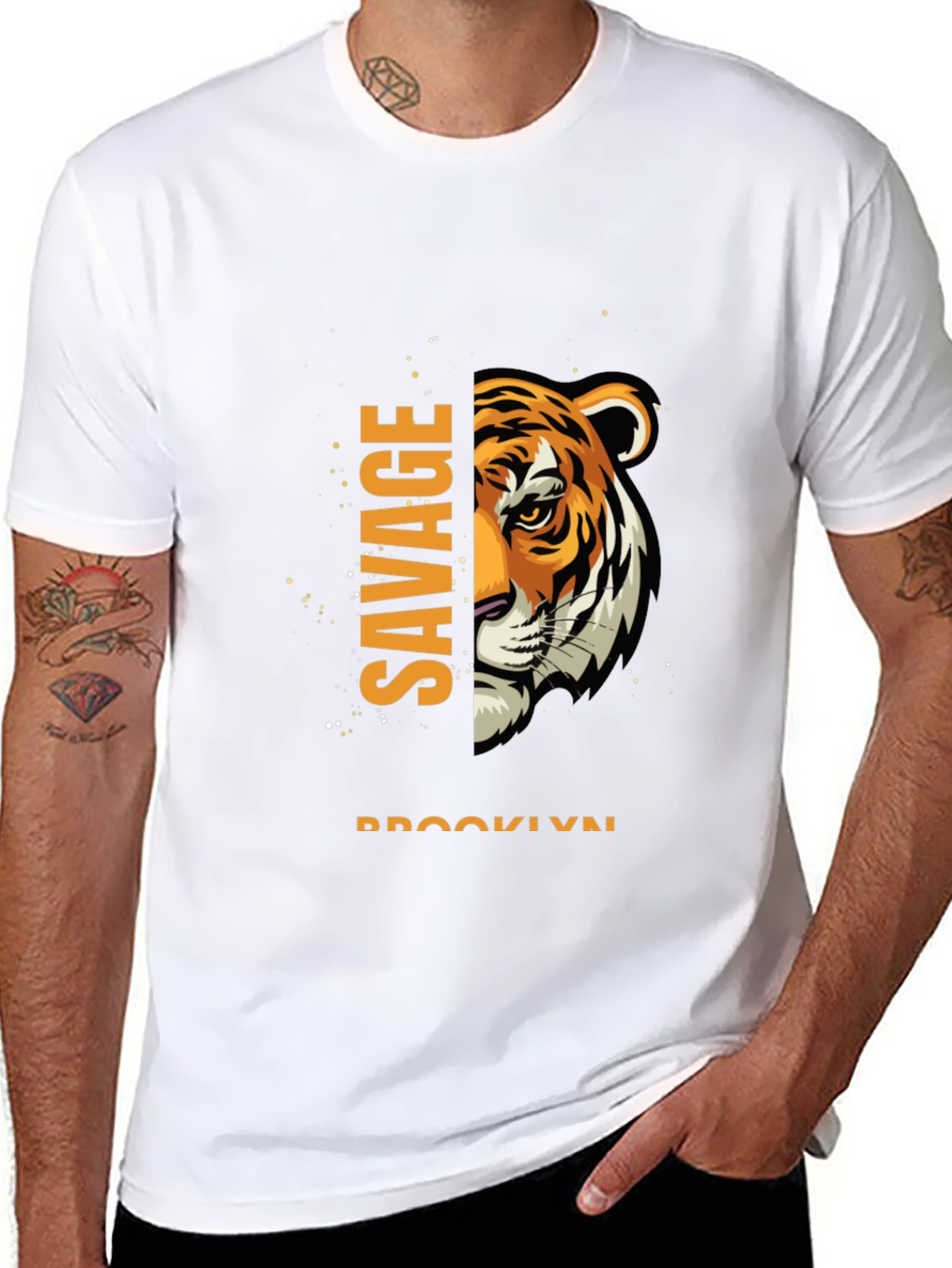 Savage Brooklyn Tiger Graphic T-Shirt