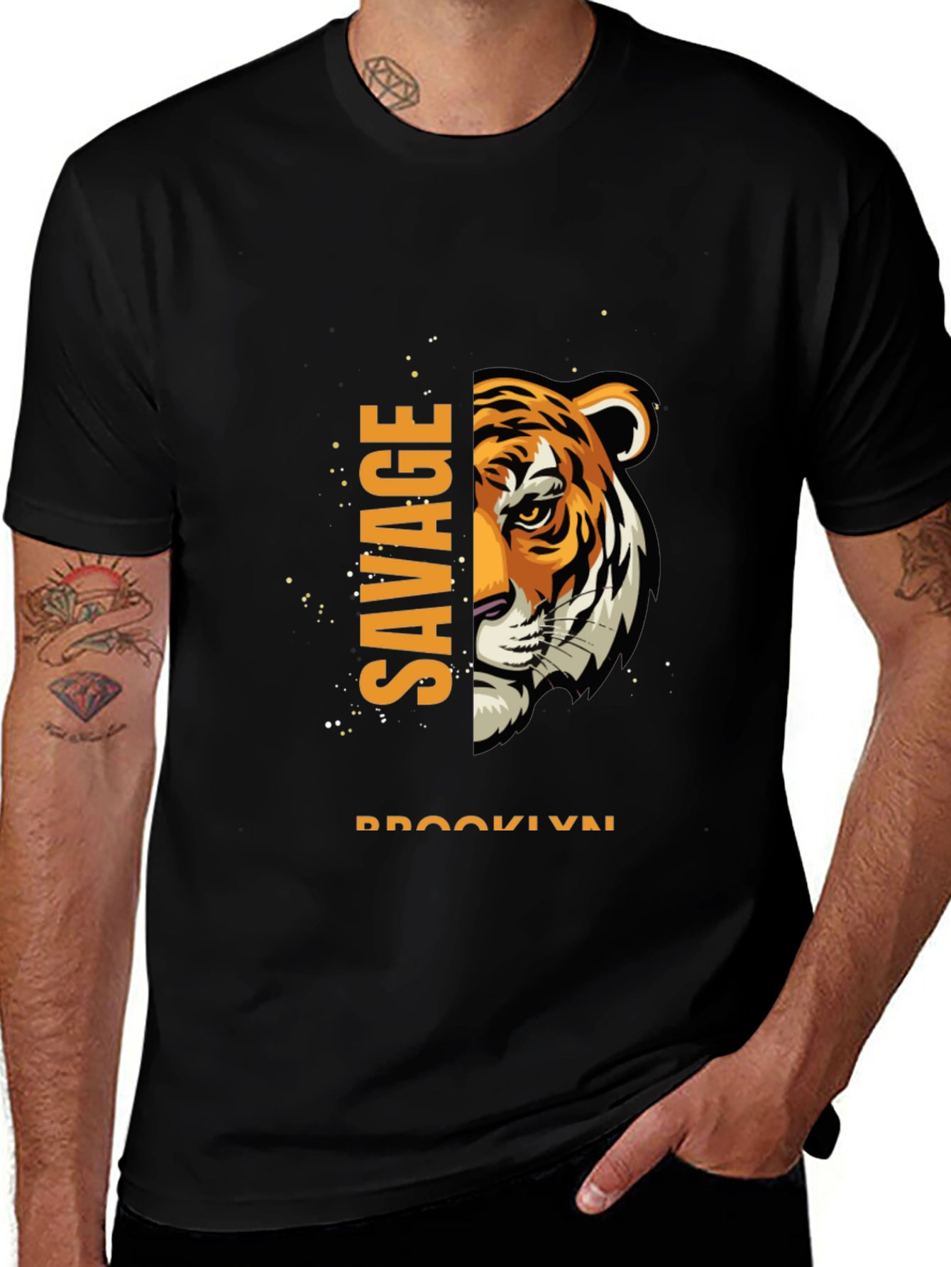 Savage Brooklyn Tiger Graphic T-Shirt