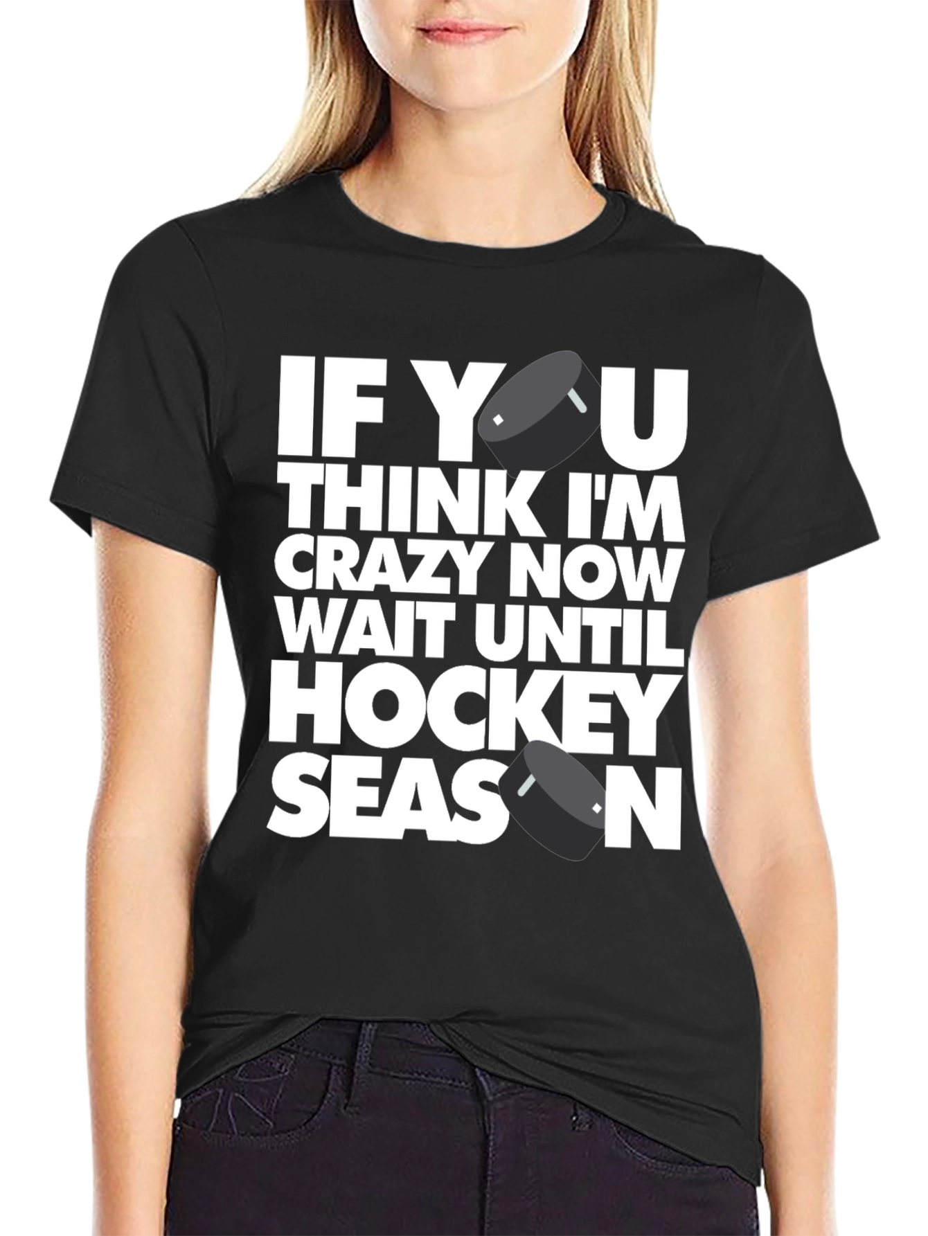 Hockey Season Graphic Tee - Mens Black T-Shirt