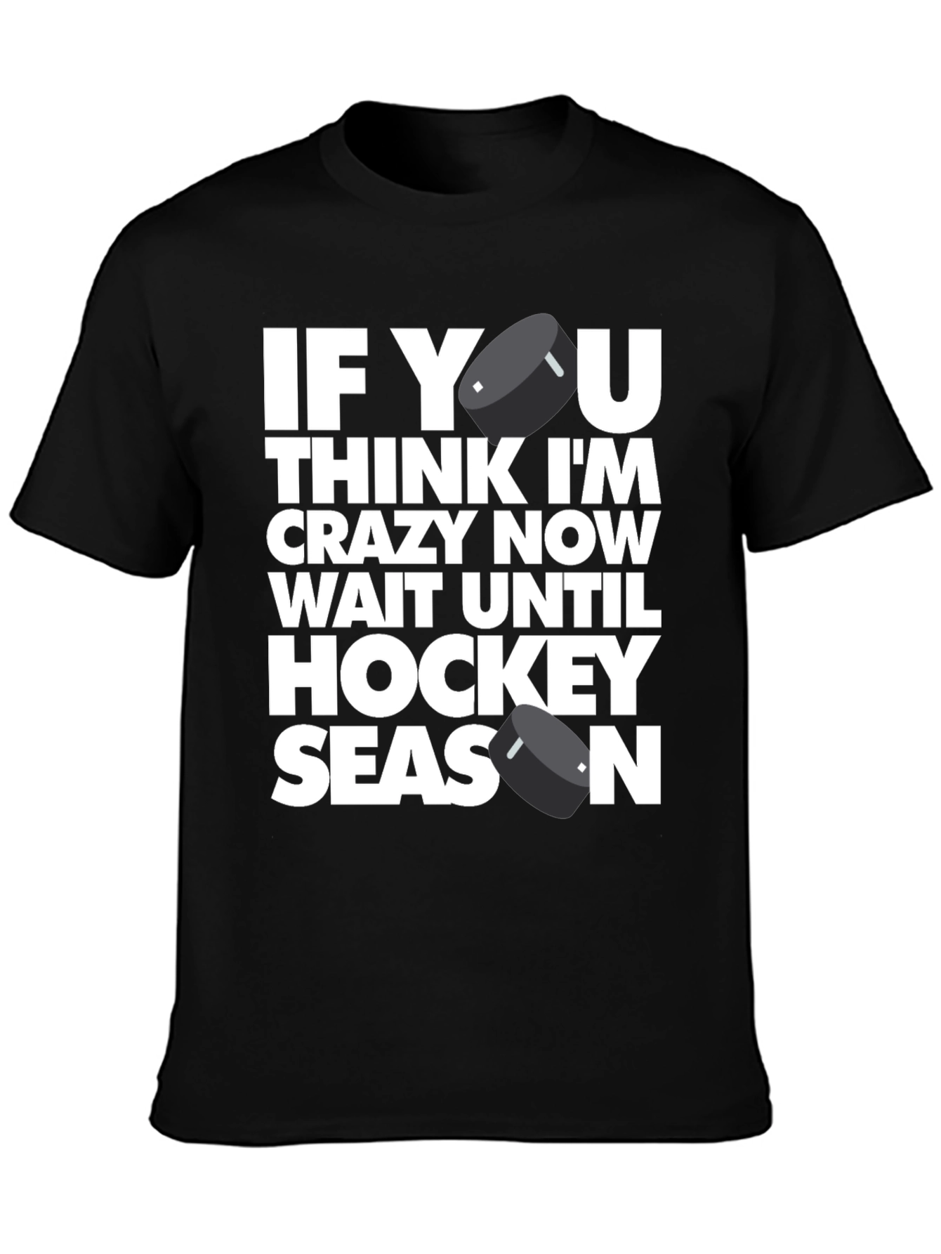 Hockey Season Graphic Tee - Mens Black T-Shirt