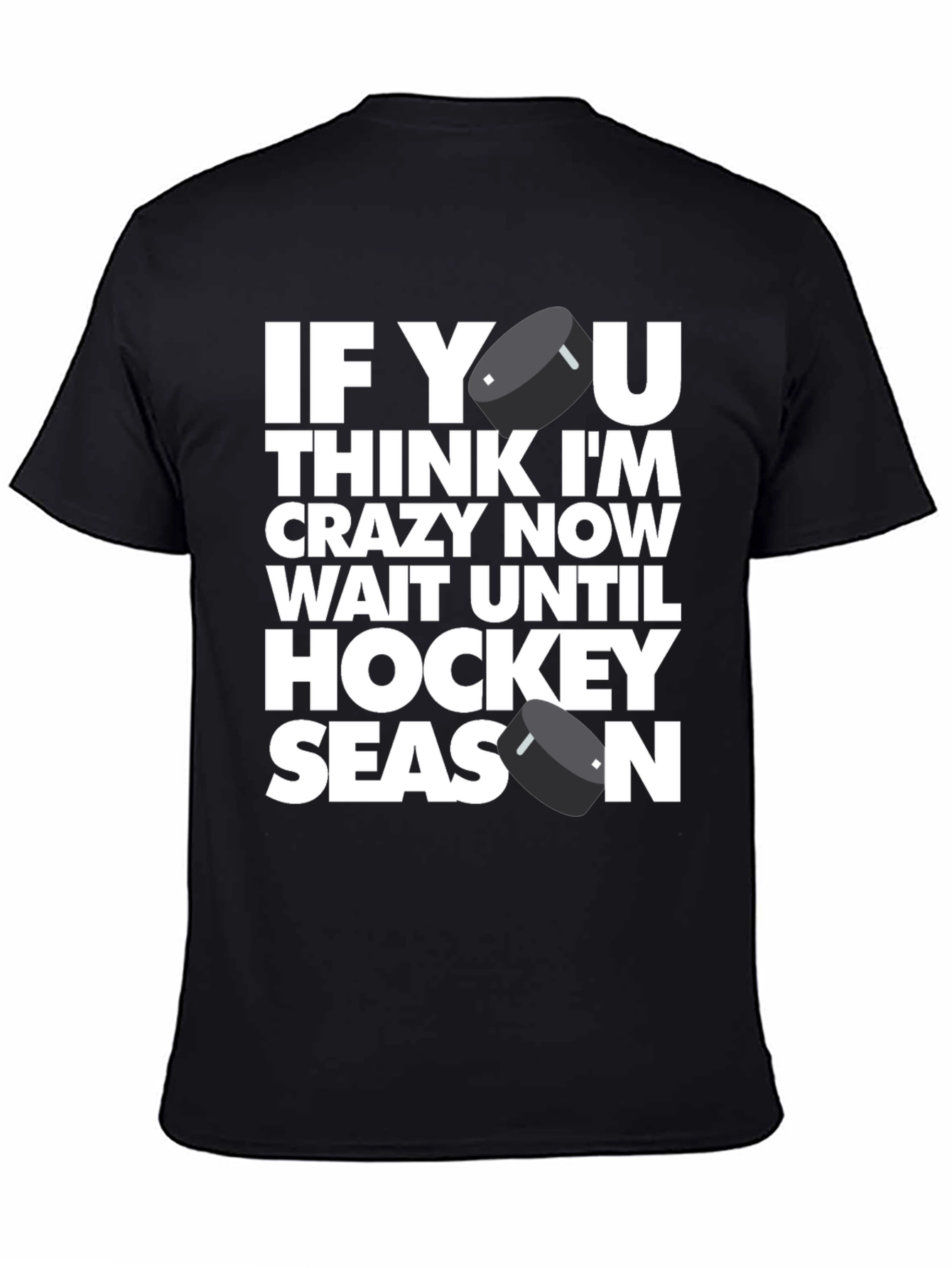 Hockey Season Graphic Tee - Mens Black T-Shirt