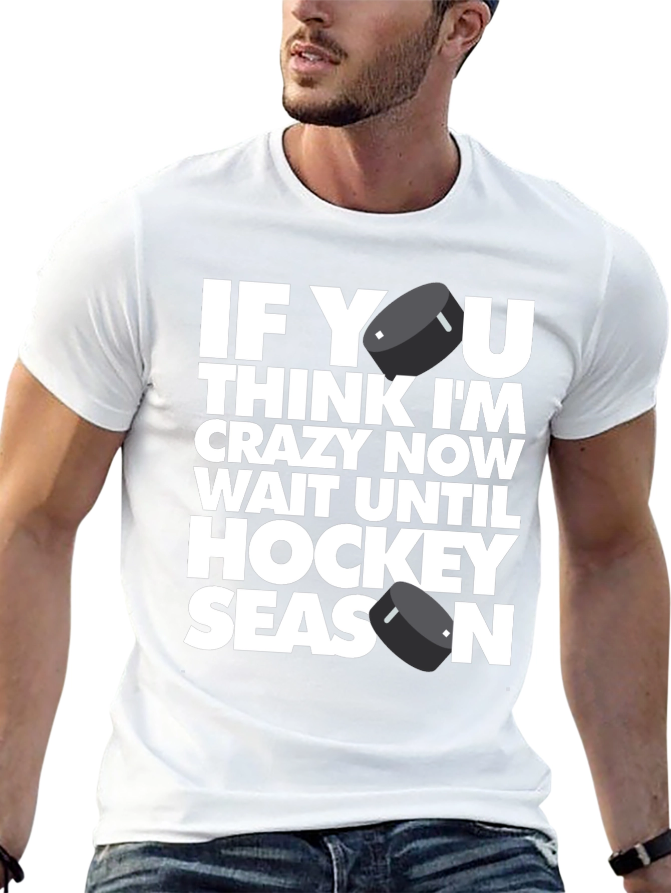 Hockey Season Graphic Tee - Mens Black T-Shirt