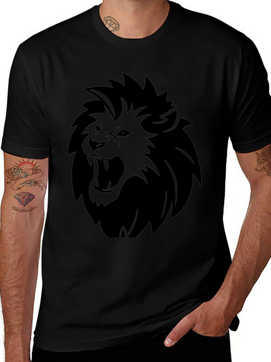 Lion Graphic Tee - Bold Black T-Shirt