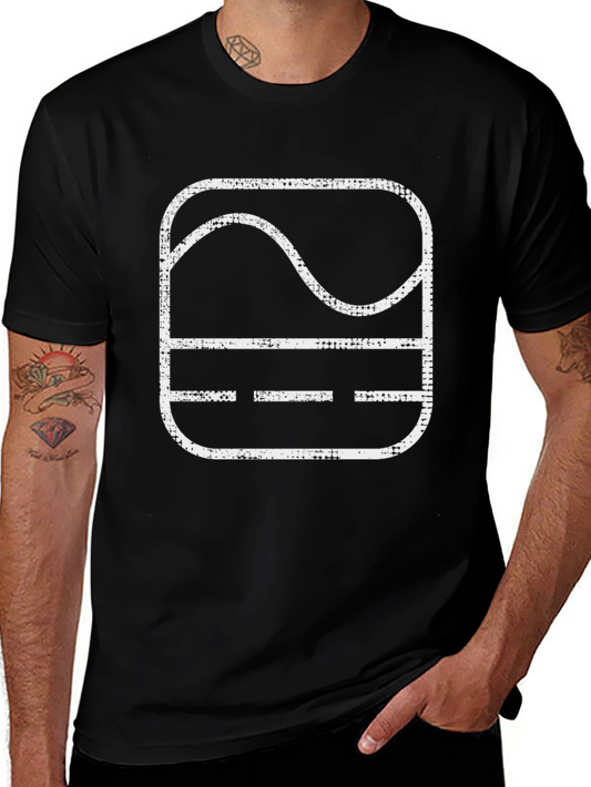 Vintage Style Black T-Shirt with Graphic Design