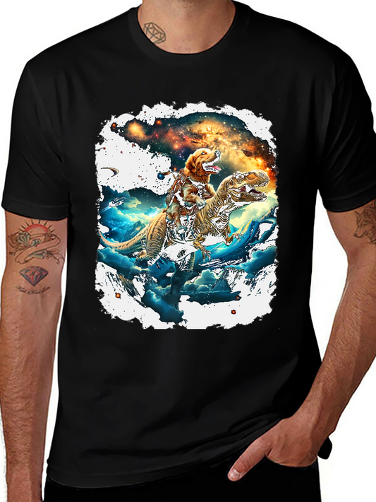 Dog Riding T-Rex T-Shirt