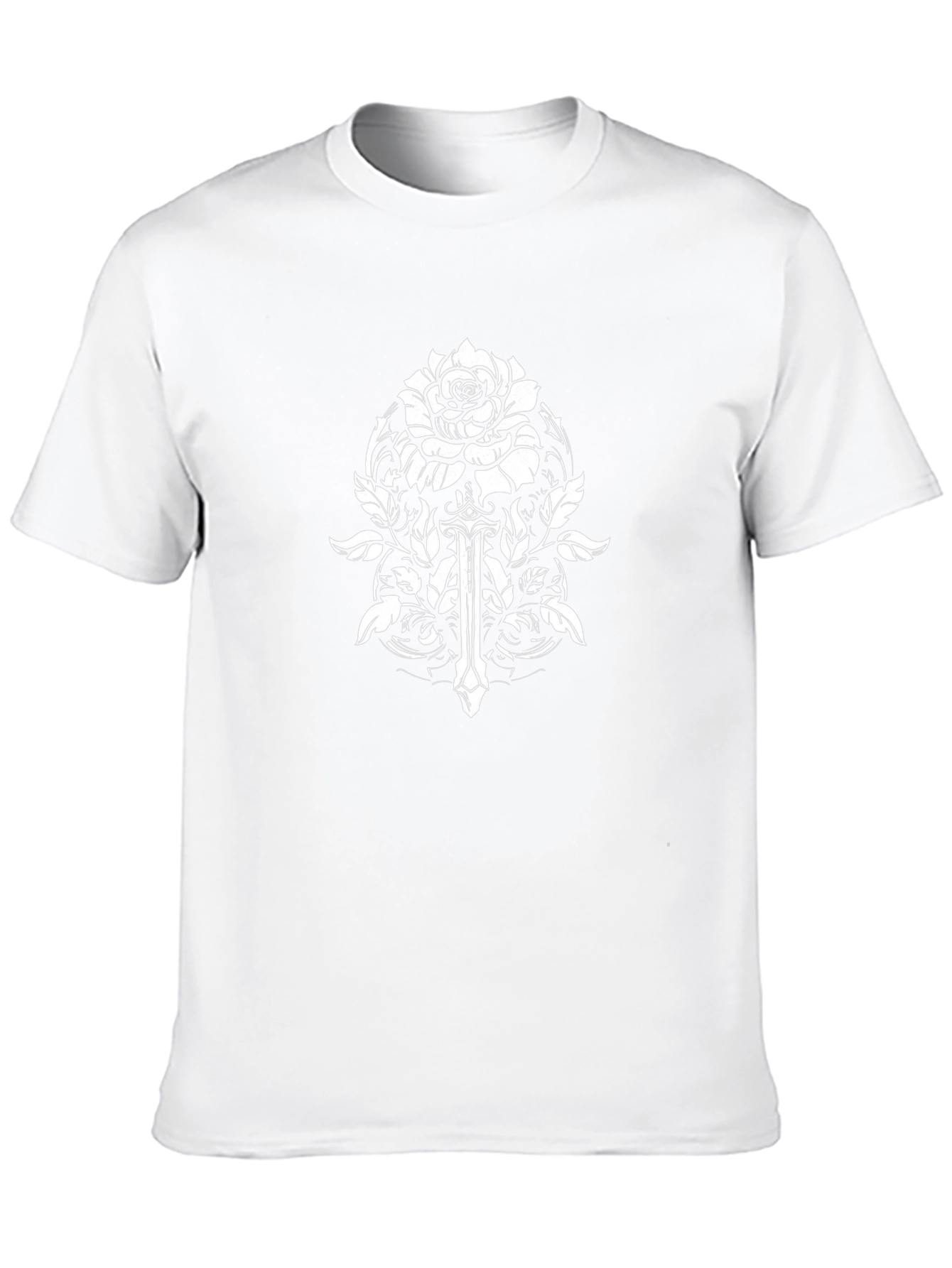 Rose and Sword Black T-Shirt
