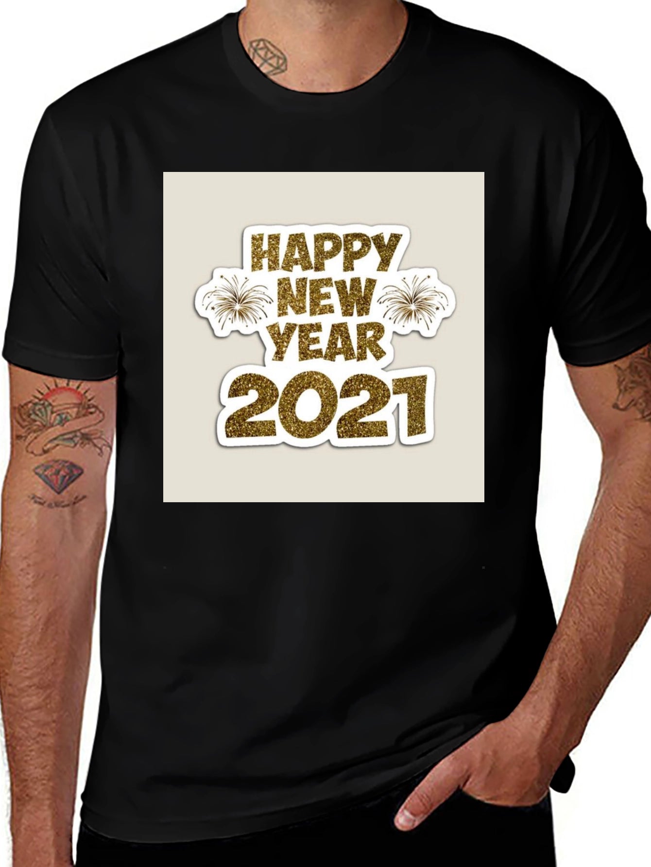 Festive Happy New Year 2021 Graphic Tee