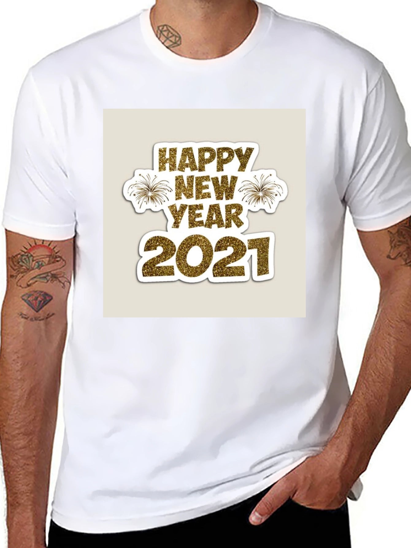 Festive Happy New Year 2021 Graphic Tee