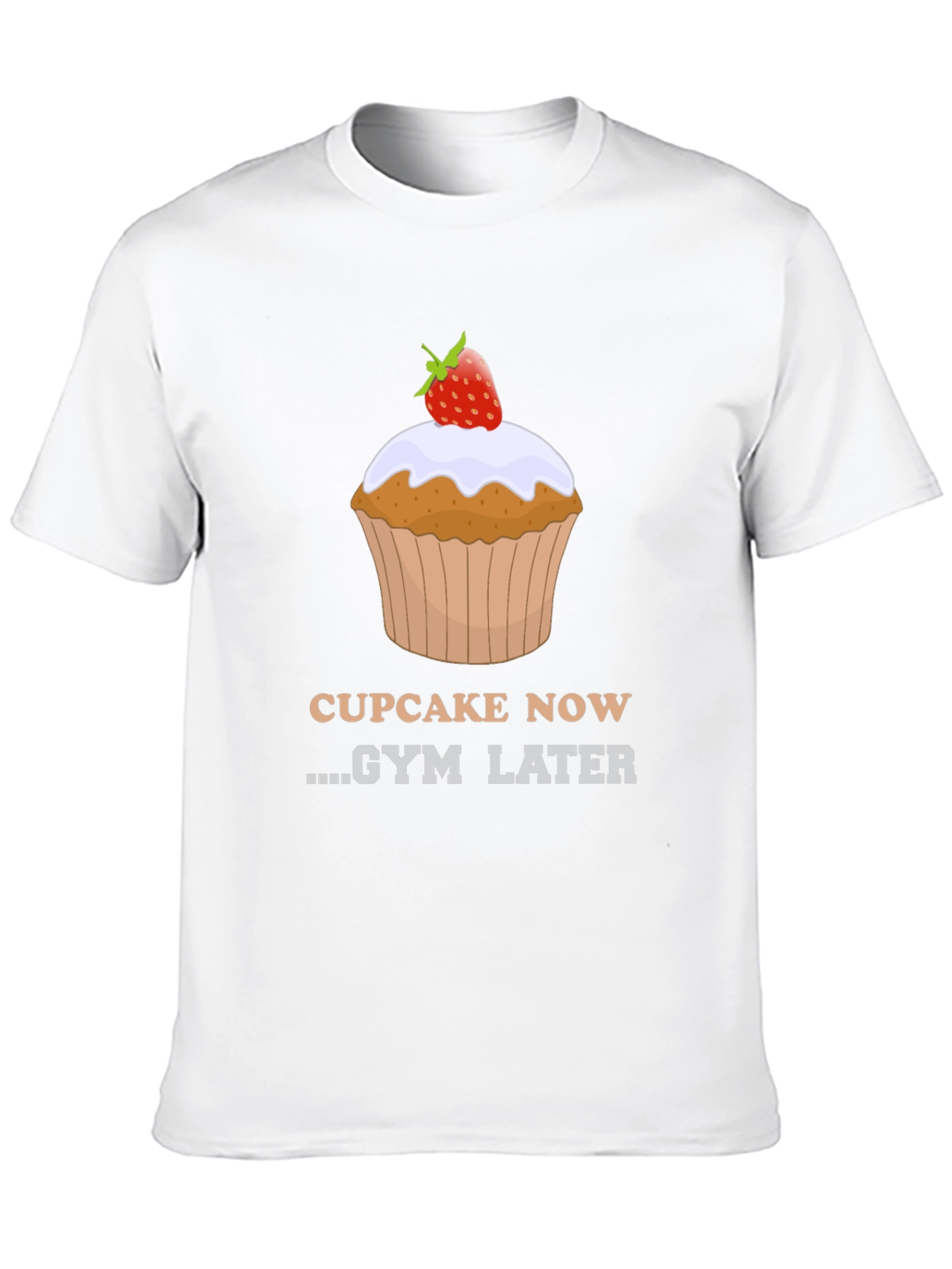 Cupcake Now Gym Later Graphic Tee