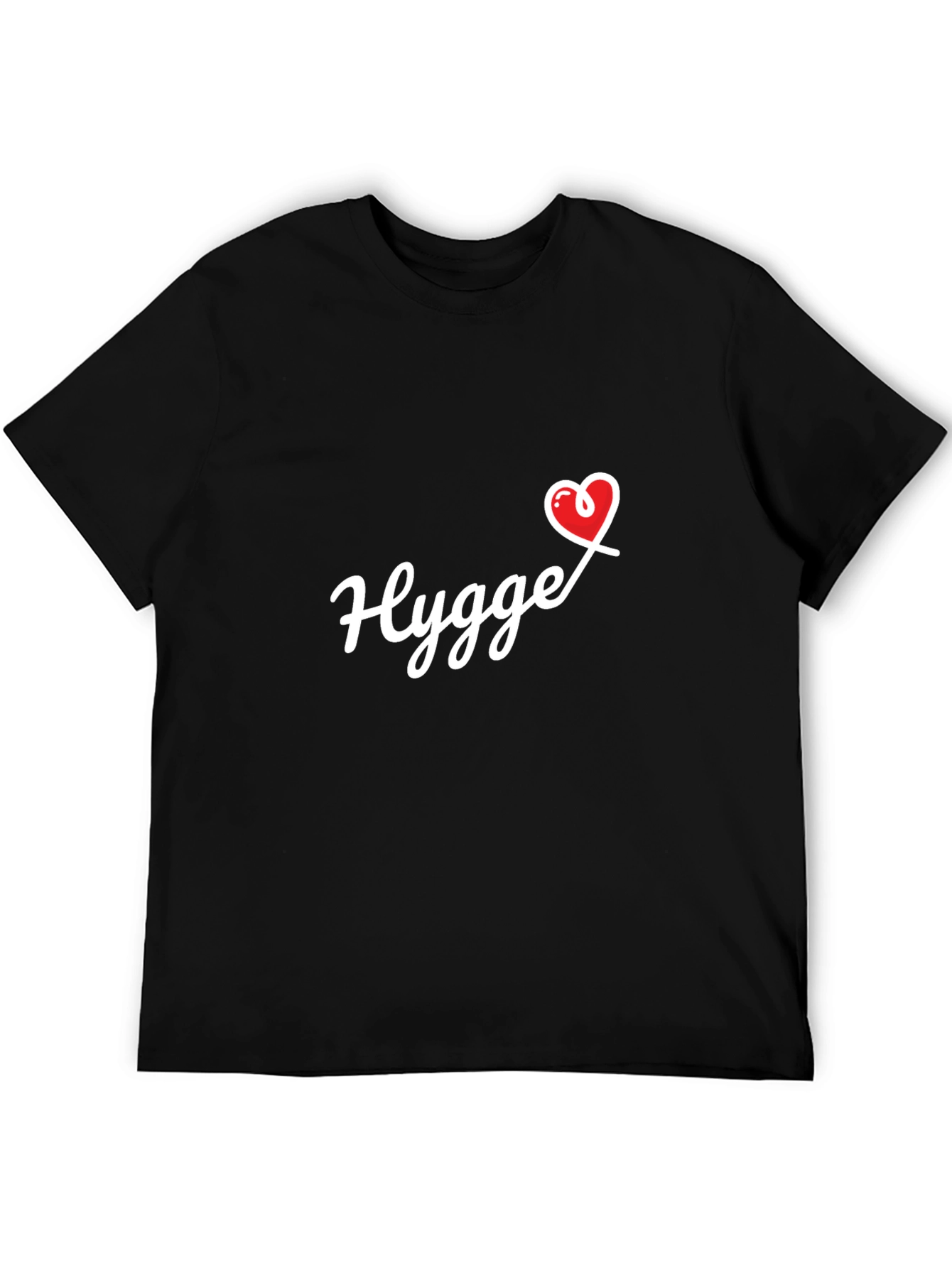 Hygge Heart Graphic Black T-Shirt