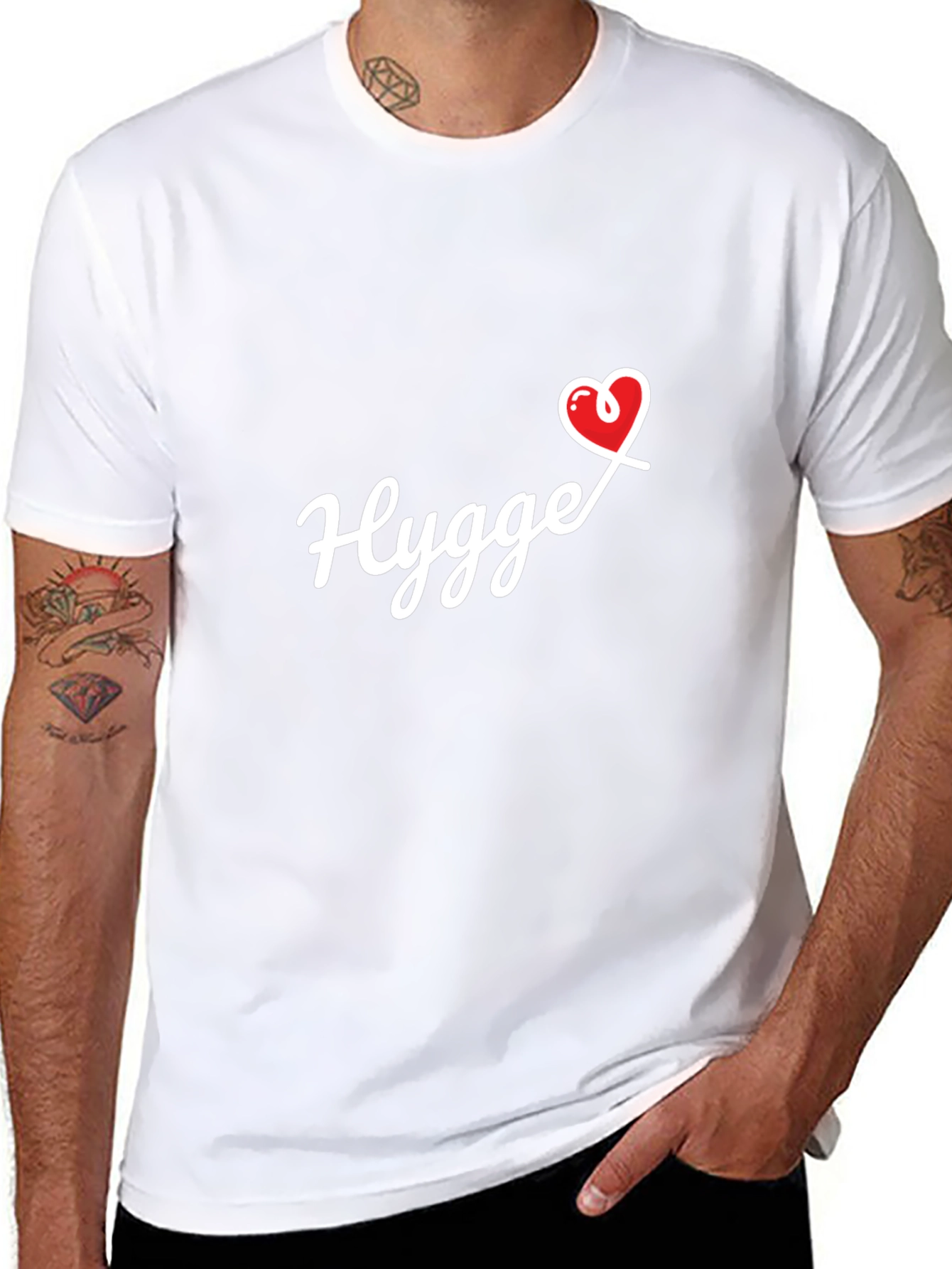 Hygge Heart Graphic Black T-Shirt