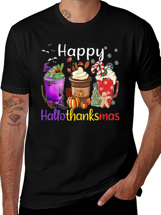 Happy Hallothanksmas Shirt Holiday Theme Festive Apparel