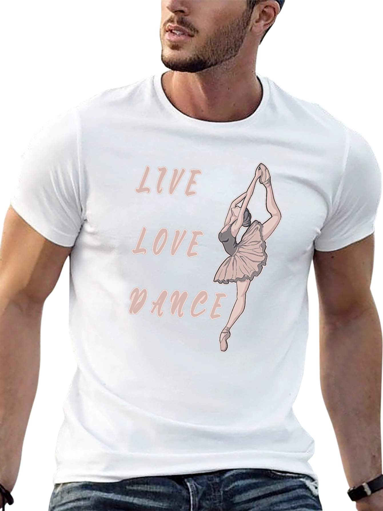 Live Love Dance Ballerina T-Shirt - Black