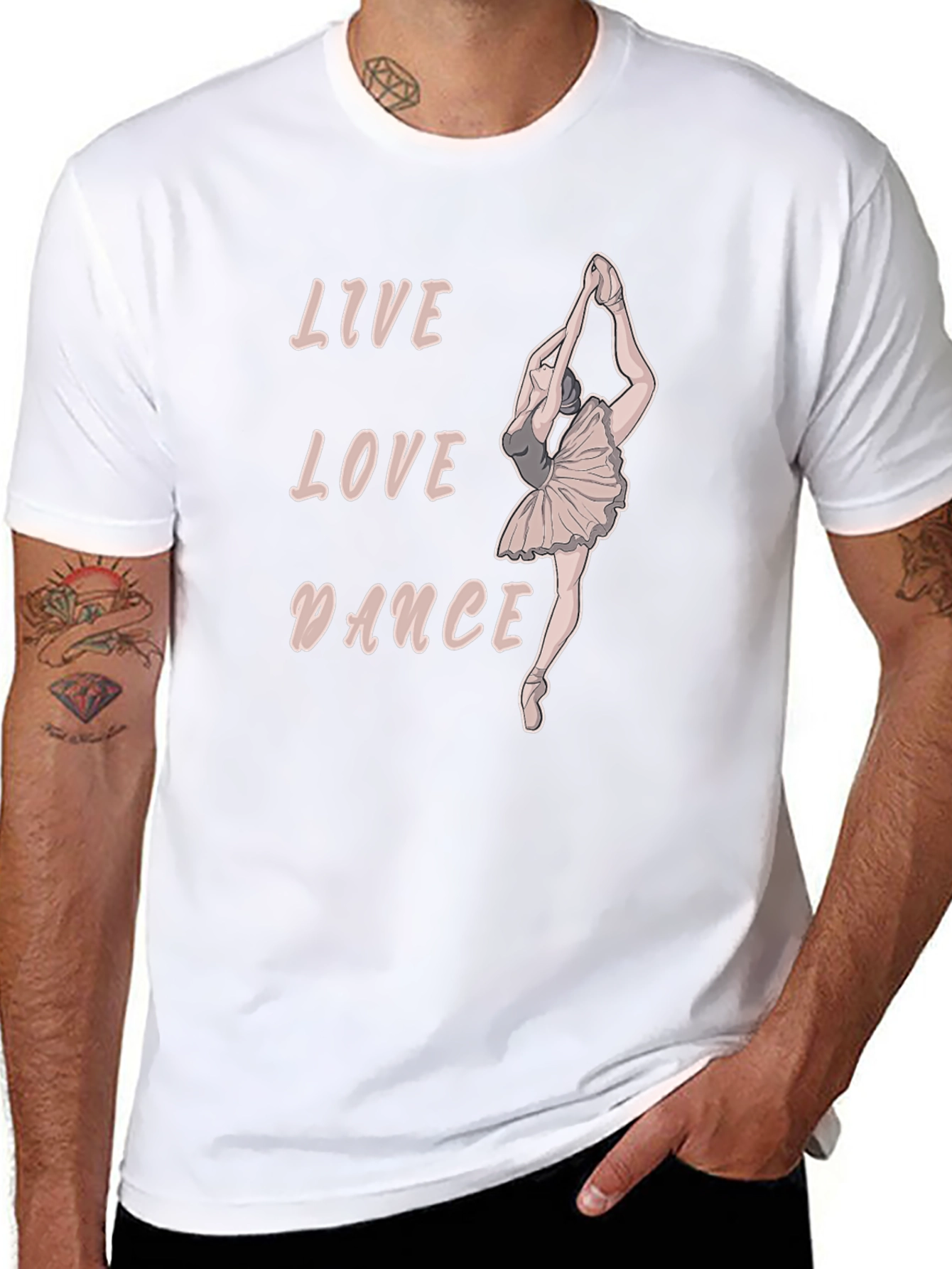 Live Love Dance Ballerina T-Shirt - Black