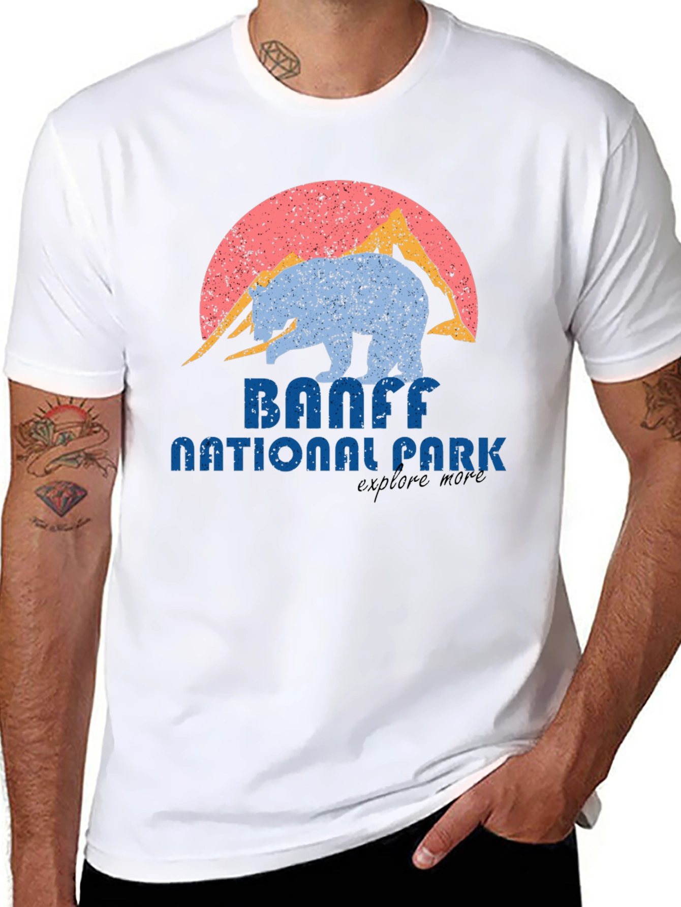 Banff National Park Retro Bear T-Shirt