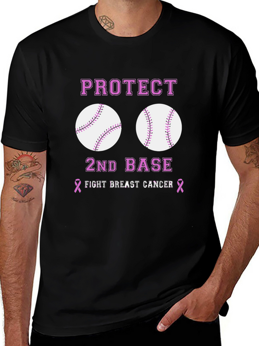 Protect 2nd Base Breast Cancer Awareness T-Shirt