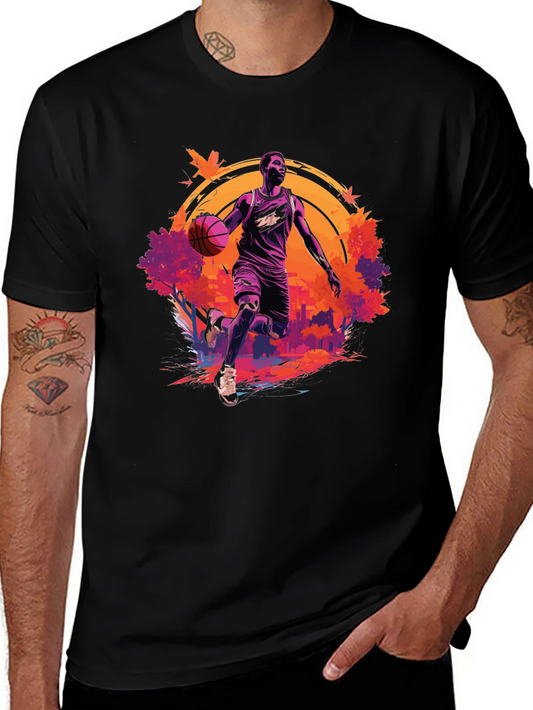 Basketball Player Graphic Black T-Shirt