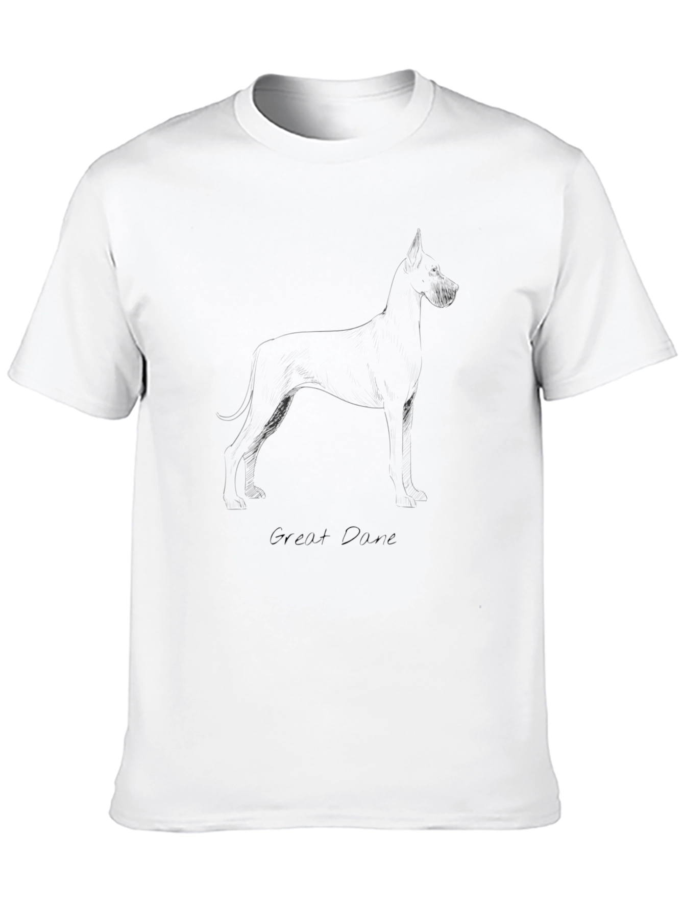 Great Dane Outline Black T-Shirt
