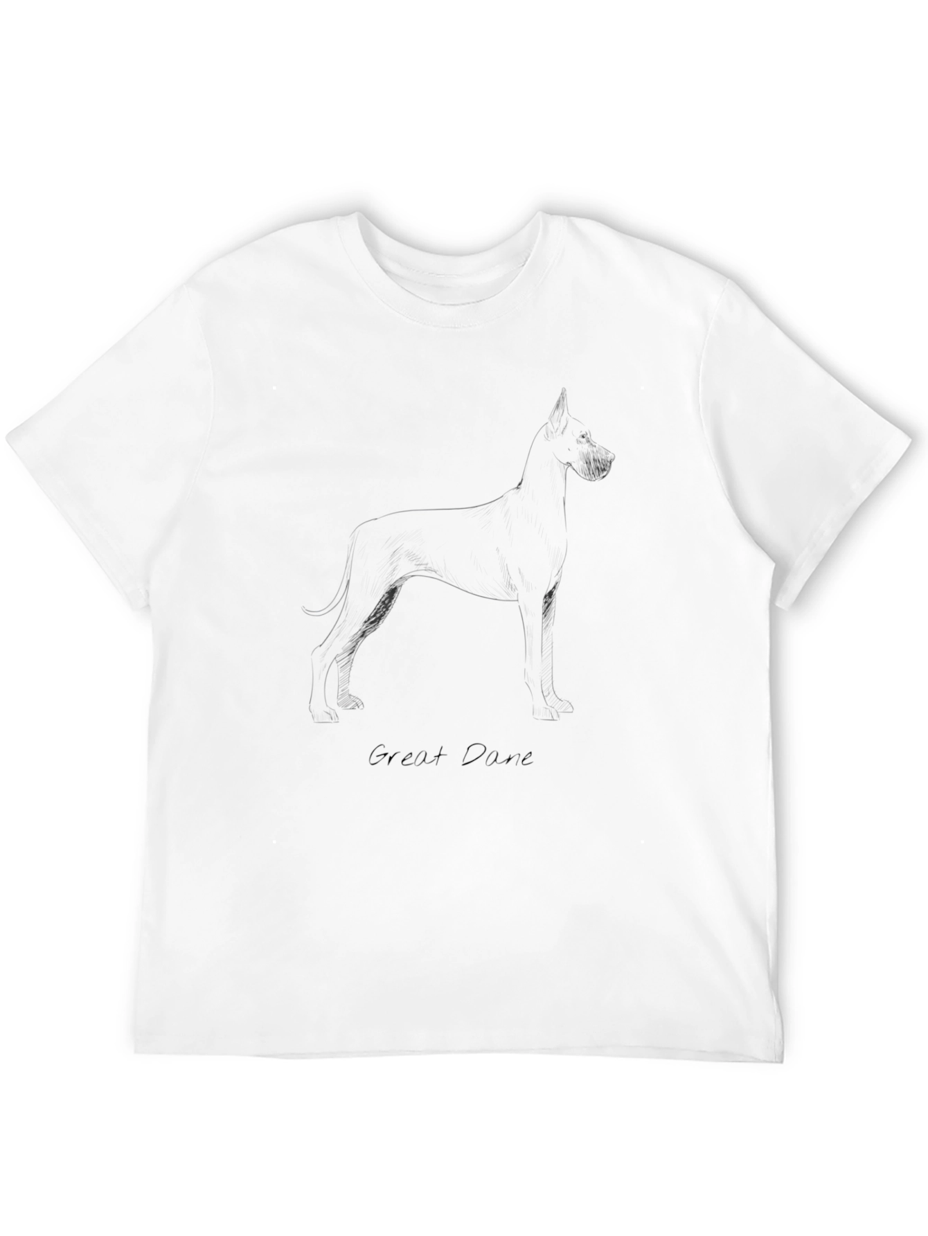 Great Dane Outline Black T-Shirt