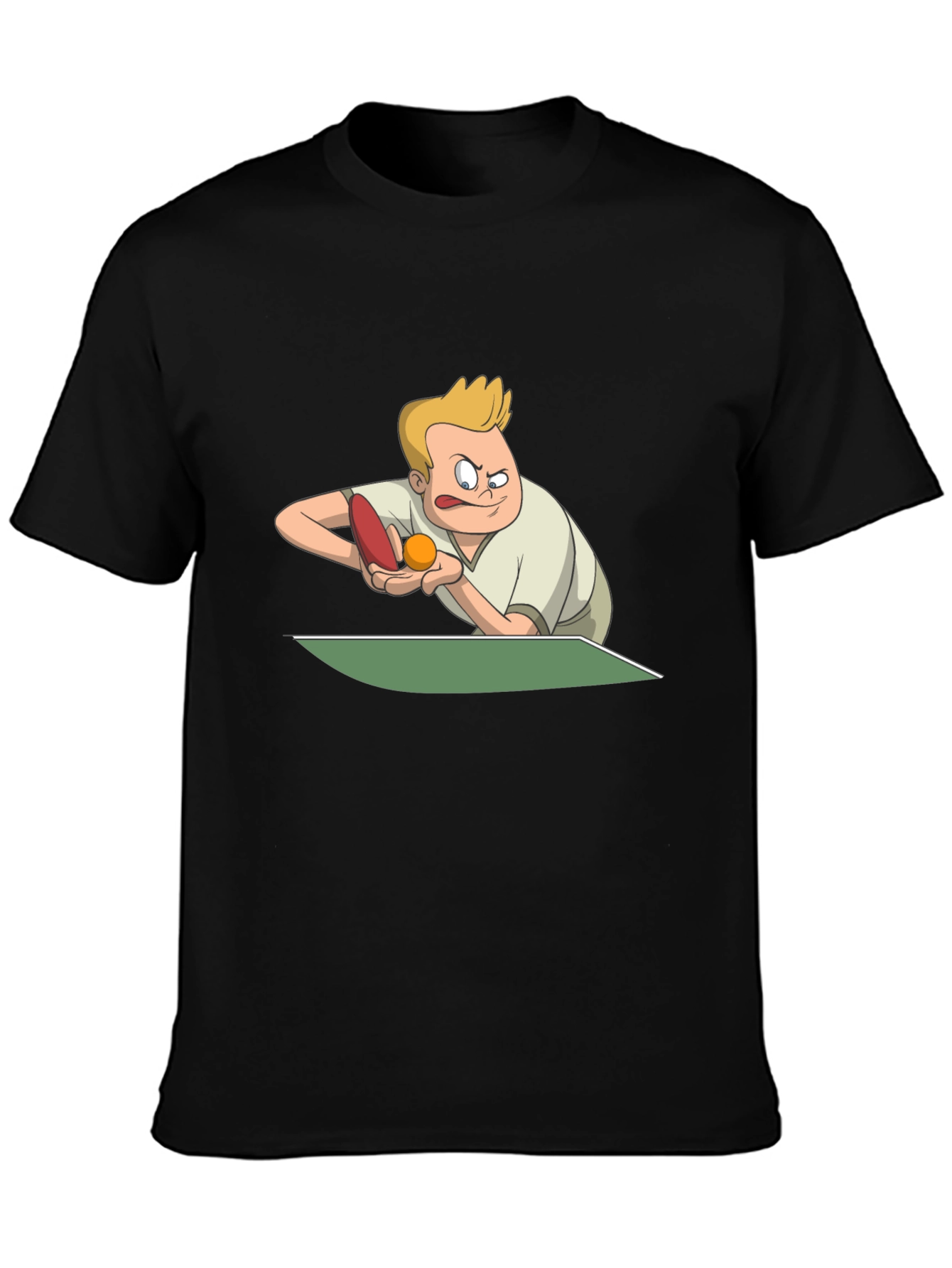 Funny Table Tennis Player Graphic T-Shirt