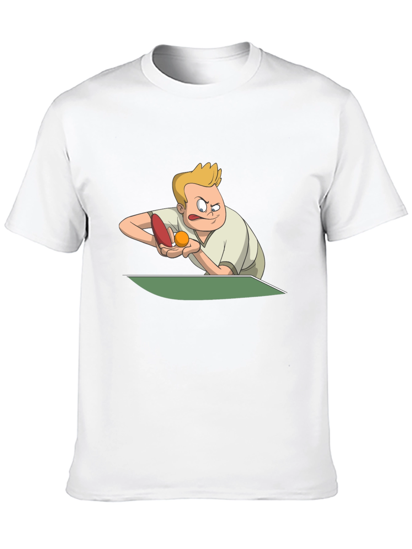 Funny Table Tennis Player Graphic T-Shirt
